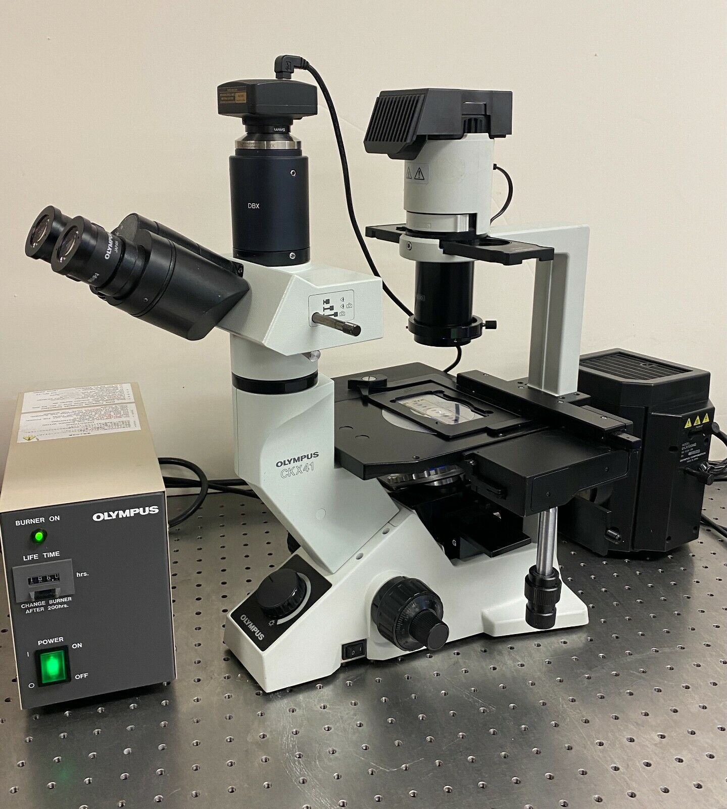 OLYMPUS オリンパス　IR-300 y-41 Olympus CX41 RF Fluorescence Microscope W 5MP Camera + RFL-2