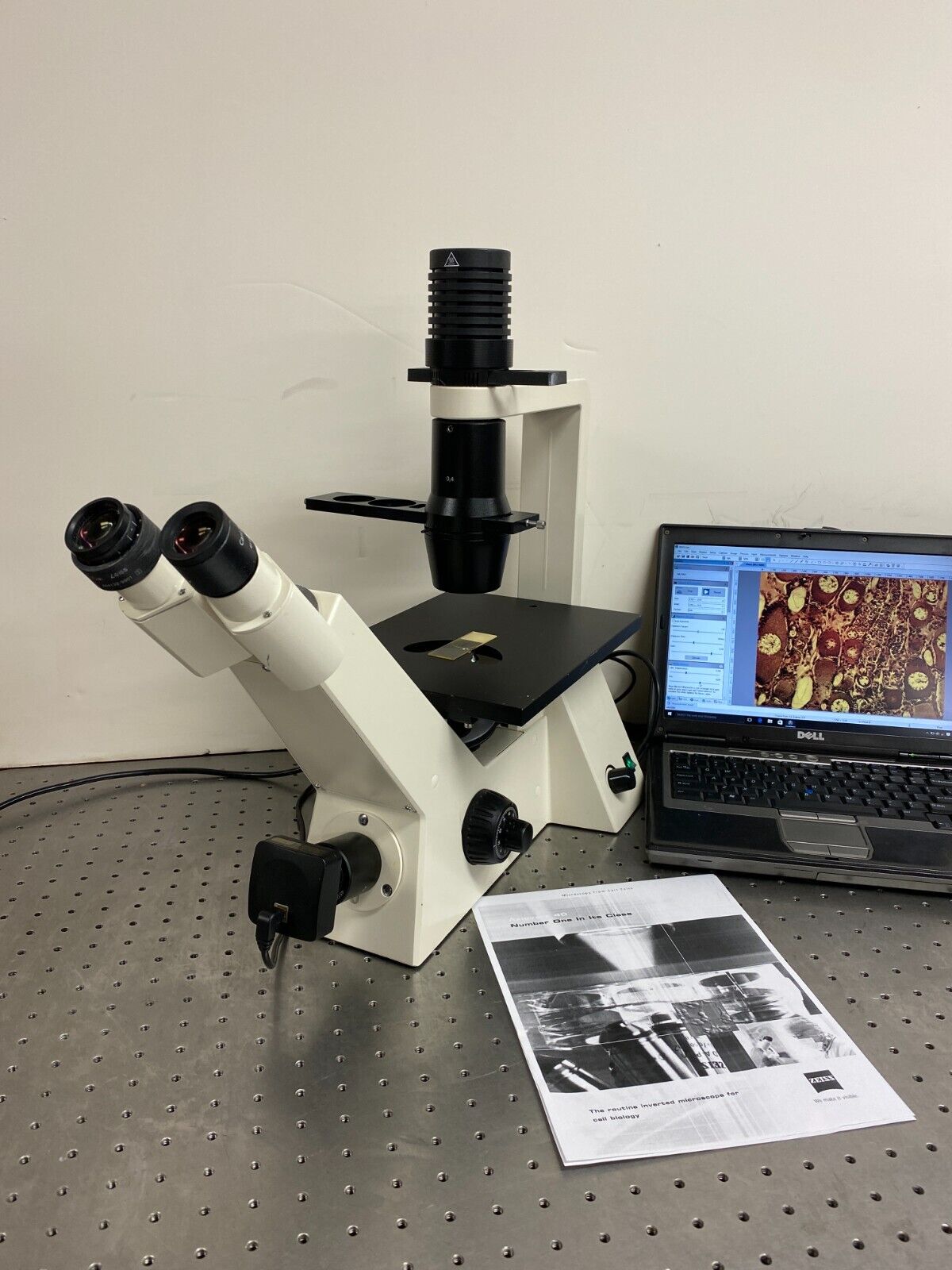Zeiss Axiovert 40C Inverted Phase Contrast Microscope +5MP Camera – My ...