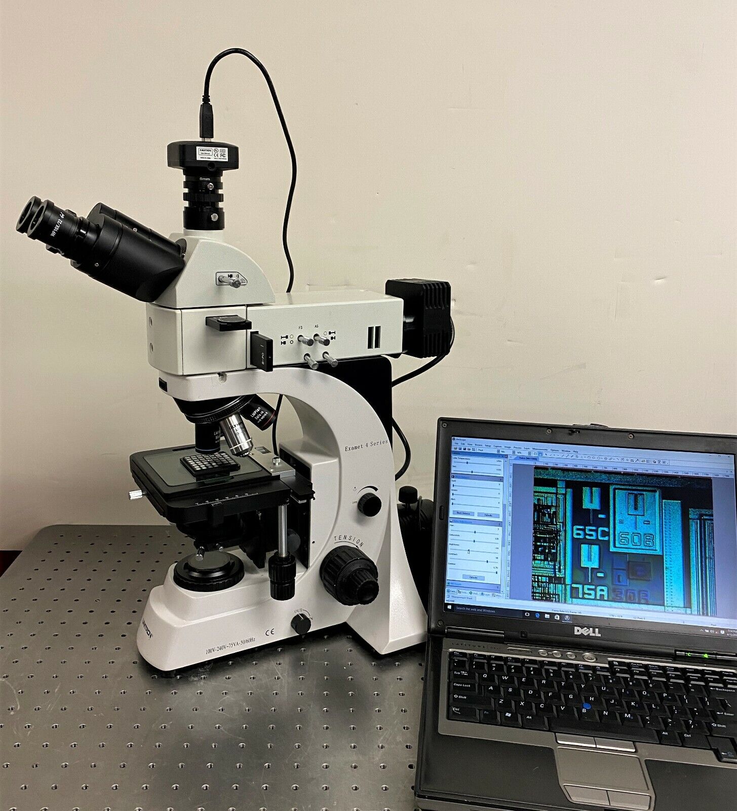 Unitron Examet 4 Metallurgical POL Microscope Long working Distance +5 ...